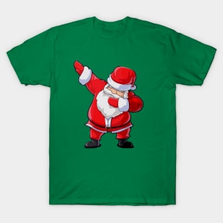 Dabbing Santa Christmas Tshirt Gift Dab Santa Claus T-Shirt